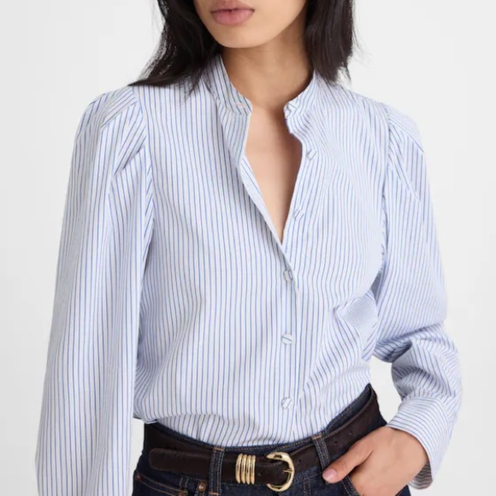 Light Blue Striped Button-Down Shirt